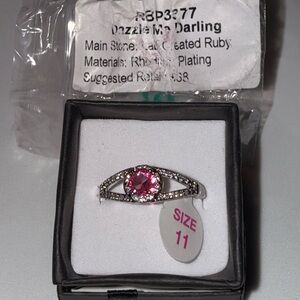 Dazzle Me Darling Pink and Silver Ring